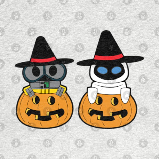 wall e and eve halloween by mighty corps studio